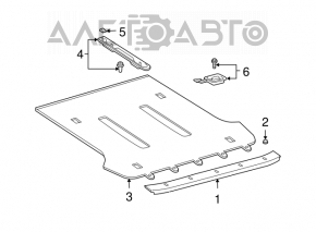 Lexus GX470 trunk floor gray 03-06