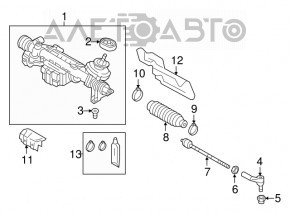 Steering rack VW Jetta 11-18 USA EPS unit connector broken