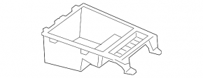 Rear center console insert for VW Jetta 11-18 USA, type 2