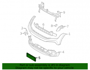 Platform for the front bumper number VW Tiguan 22-24