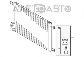 Air conditioning radiator condenser VW Jetta 19- OEM