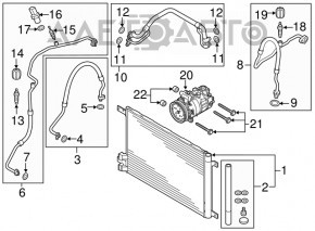 Air conditioning radiator condenser VW Jetta 19- OEM