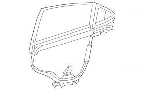 Rear left door curtain for Lexus LS460 LS600h 07-12 beige
