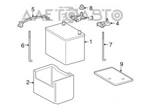 Battery mount for Toyota Sequoia 2008-2016