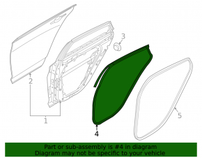Kia K5 21-24 rear right door seal