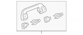 Left roof handle for Honda Accord 13-17 black