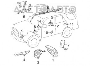 Lexus GX460 10-19 Steering Wheel Cable