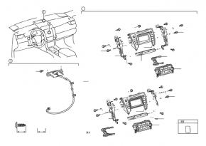 Tape recorder, Monitor, CD-changer, Radio Toyota Camry v50 12-14 usa big display, display defect, scratches