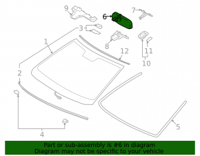 Interior mirror for Lexus LS460 LS600h 07-09