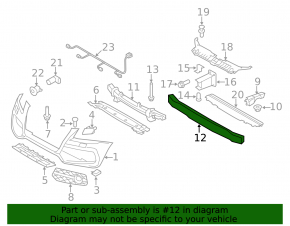 Front bumper reinforcement Audi Q5 8R 09-17