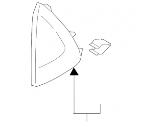 Front panel trim side left Audi Q3 8U 15-18 black