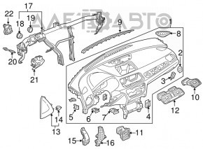 Front panel trim side left Audi Q3 8U 15-18 black