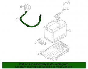 Kia EV6 positive terminal 22-24 with cover and wire