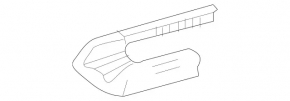 Mercedes X247 GLB 20-23 black front right runner cover for the 2nd row of seats