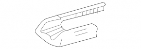 Mercedes X247 GLB 20-23 black front right runner cover for the 2nd row of seats
