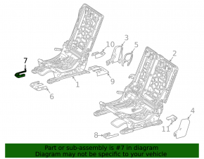 Mercedes X247 GLB 20-23 black front right runner cover for the 2nd row of seats