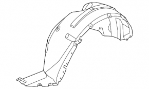Front right mudguard Ford Explorer 16-19 rest, without plug