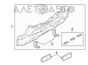 Nissan Leaf 13-17 rear panel, dented, rusty