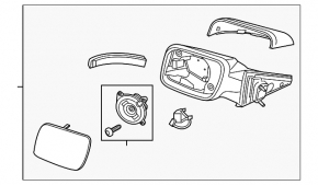 Left side mirror assembly for Ford Explorer 16-19, 14 pins, heated, turn signal, backlight, electric