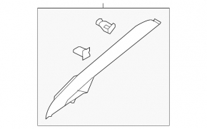 Front pillar trim upper left Ford Fiesta 11-19 gray, type 2 scratch