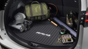 Black fabric trunk mat for Toyota Rav4 16-18 hybrid