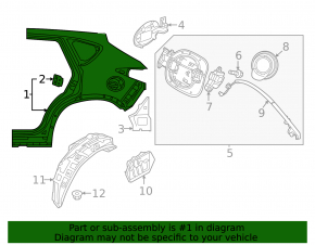 Quarter wing rear left Mazda CX-50 23-25