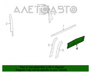 Door trim lower rear right Jeep Cherokee KL 14-