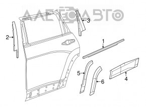 Door trim lower rear right Jeep Cherokee KL 14-