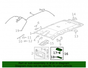 Ceiling light rear Chevrolet Volt 11-15 light gray type 2
