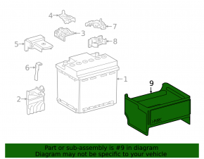 Battery cover Toyota Prius 50 16-22