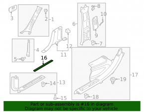 Door sill insert front right Volvo XC60 18-23 chrome