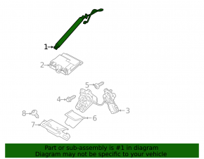 Left tailgate shock absorber Volvo XC40 19-22 electric