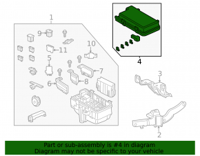 Honda Accord 14-15 hybrid underhood fuse box cover