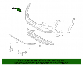 Volvo XC60 22-23 Front Bumper Tow Hook Cap