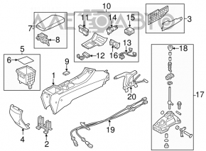 Kia Optima 11-13 Shift Cable