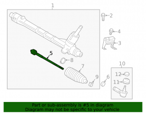 Steering rod right Mitsubishi Outlander 14-21