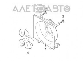 Diffuser radiator shroud assembly Subaru Forester 08-13 SH