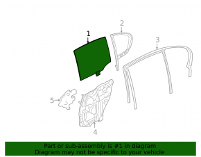 Glass of the rear left door BMW 7 G12 16-22 double