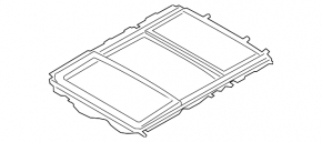 Panorama in assembly BMW X3 F25 11-17 in assembly with front glass, beige curtain, curtain for cleaning