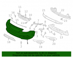 Subaru Legacy 2020-22 front bumper