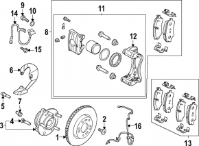 Front right caliper assembly for Hyundai Ioniq 5 22-24