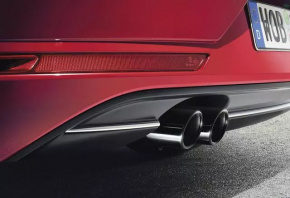 Muffler tip right VW Beetle 12-19 black for 1 dual exhaust, 76mm