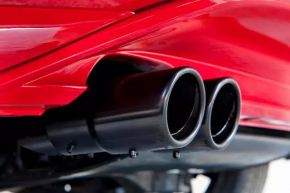 Muffler tip left VW Beetle 12-19 black for 1 dual exhaust, 76mm