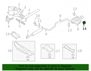 Muffler tip left VW Beetle 12-19 black for 1 dual exhaust, 76mm