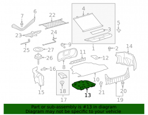 Toyota Camry v40 trunk floor