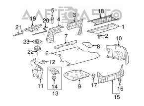 Toyota Camry v40 trunk floor
