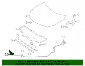 Nissan Sentra 13-19 Hood Lock