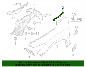 Windscreen wiper seal right Infiniti JX35 QX60 13-20