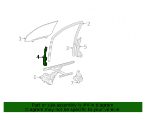 Front left door glass guide for Toyota Avalon 05-12