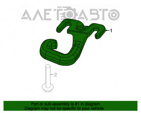 Front bumper hook right Jeep Cherokee KL 14-18